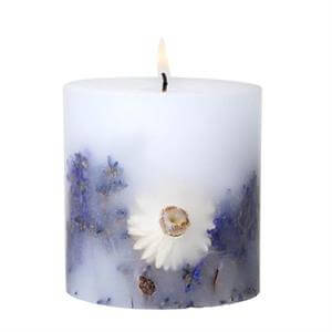 Stoneglow Natures Gift Lilac & Lavender Natural Wax Pillar Candle